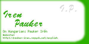 iren pauker business card